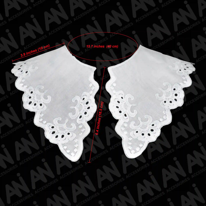 Designer Peter Pan Cutwork Neck Collar from Ani Accessories for chic garment enhancement and layering