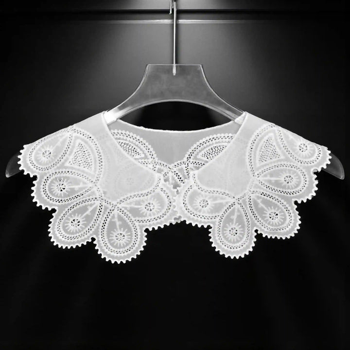 Designer floral inspired Peter Pan collar accessory for dresses, offering graceful and timeless appeal