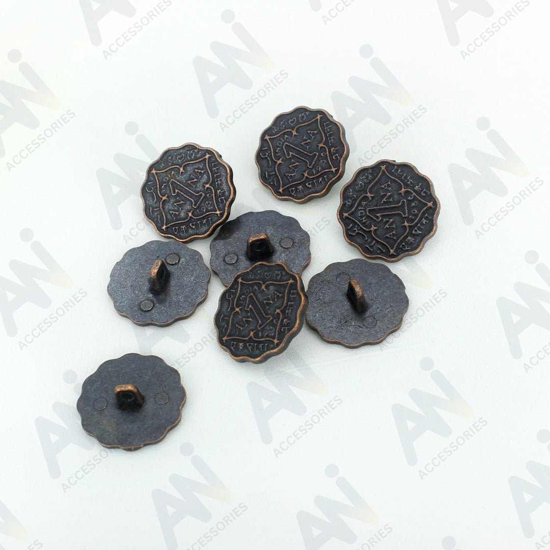 1 Anna Metal Coin Buttons