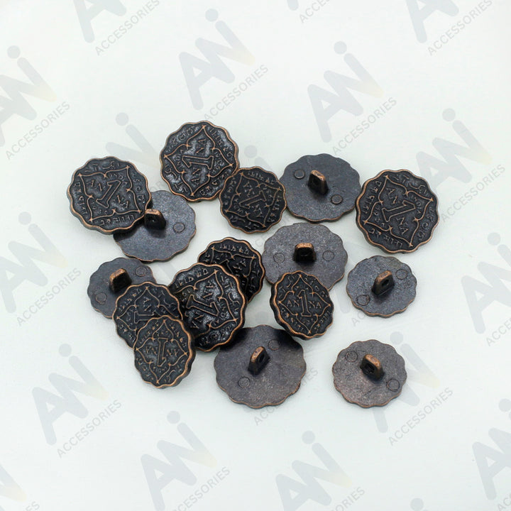 1 Anna Metal Coin Buttons