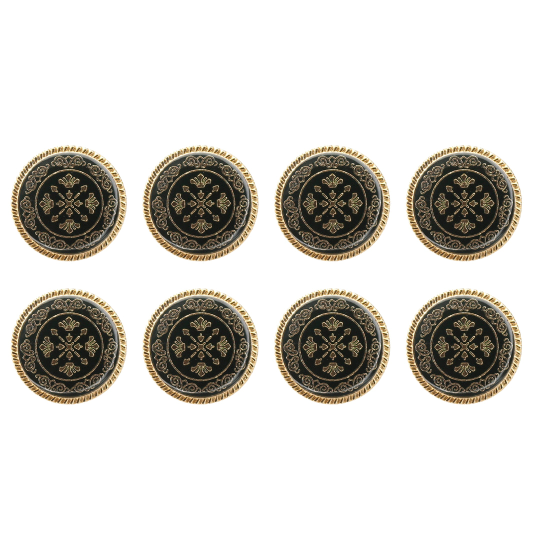 Ornate Metal Buttons with Floral Motif