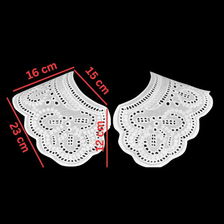 Elegant Floral Guipure Peter Pan collar showcasing openwork lace design and refined scalloped finish