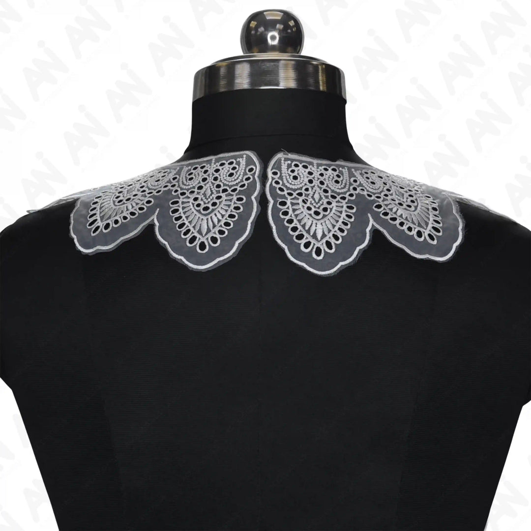 Elegant Venetian lace neckline collar patch for women dresses, kurtis and bridal fashion styling