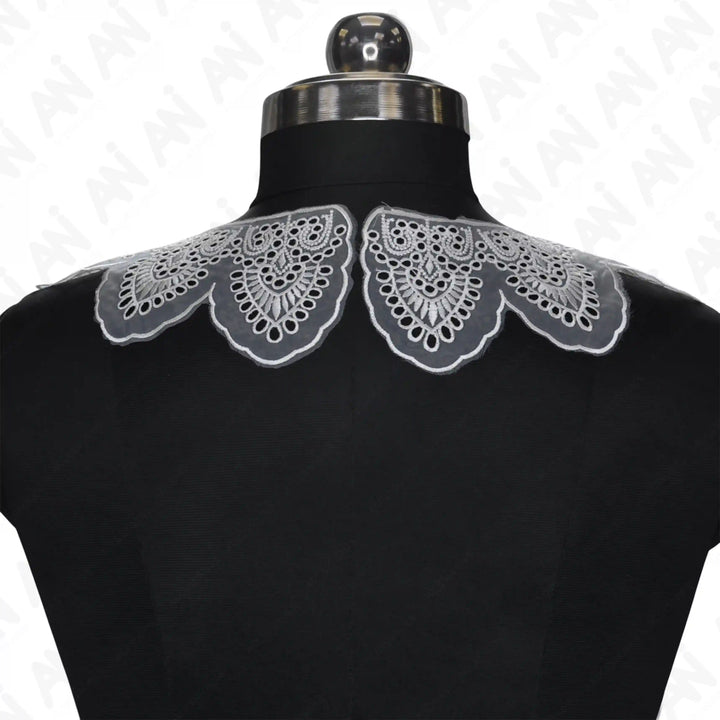 Elegant Venetian lace neckline collar patch for women dresses, kurtis and bridal fashion styling