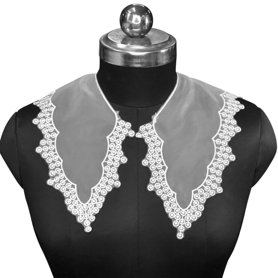 Elegant detachable neck collar accessory for dresses, kurtis and blouses, perfect for instant outfit upgrade styling