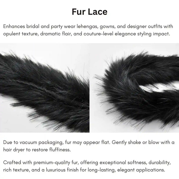 Dark Black Fur Lace
