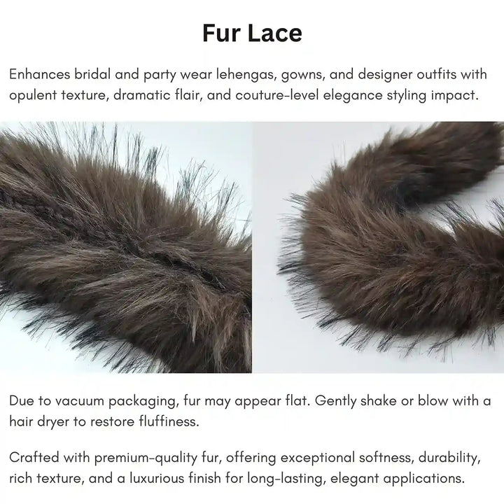 Brown Fur Lace | 2 Meters