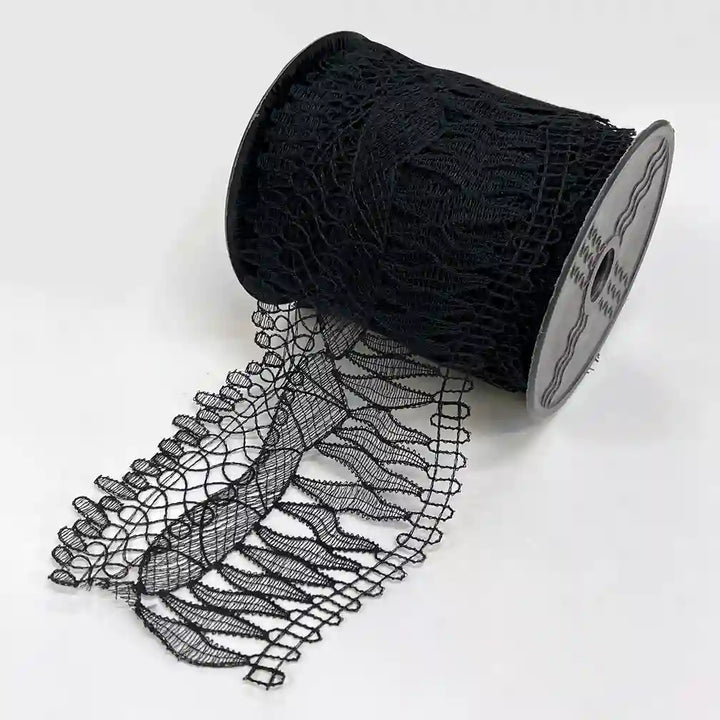 Ivory Wave Floral Lace Trim | 11.6cm (4.6 inches) 116mm