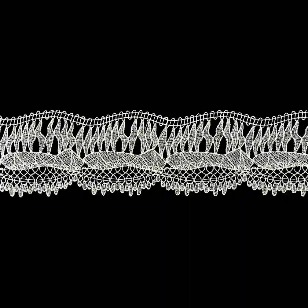 Ivory Wave Floral Lace Trim | 11.6cm (4.6 inches) 116mm