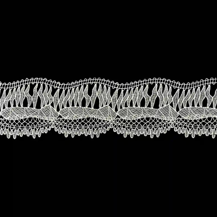 Ivory Wave Floral Lace Trim | 11.6cm (4.6 inches) 116mm