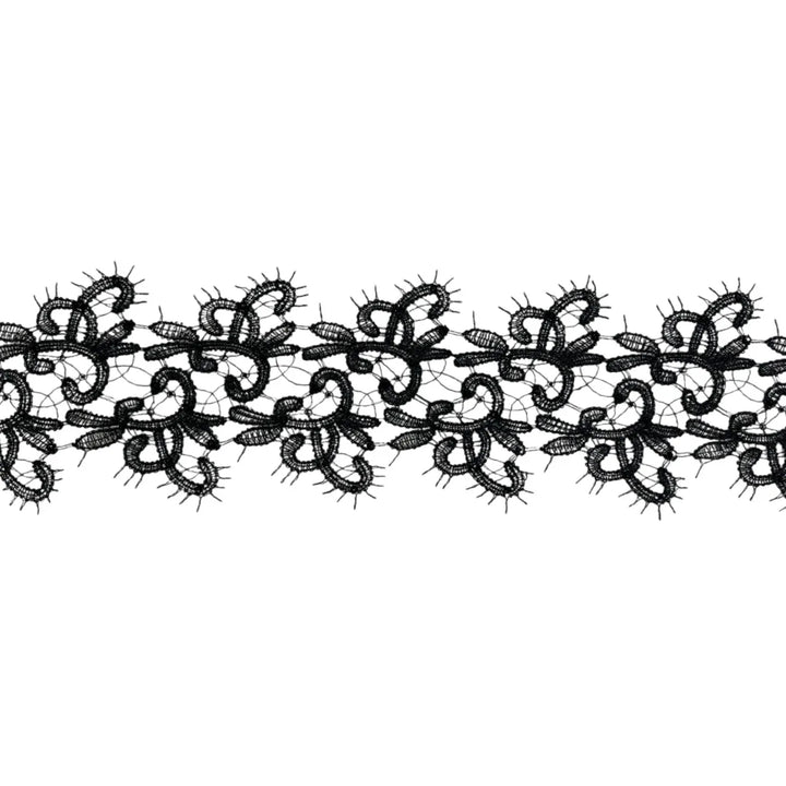 White  Floral Embroidered Lace | Width 9.1cm (3.6 inches) 91mm
