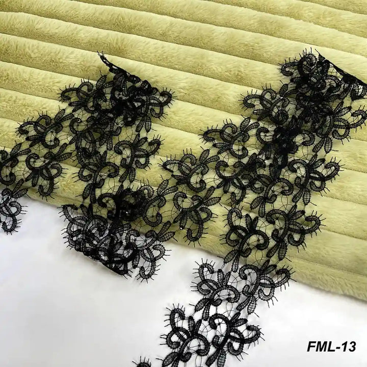 White  Floral Embroidered Lace | Width 9.1cm (3.6 inches) 91mm