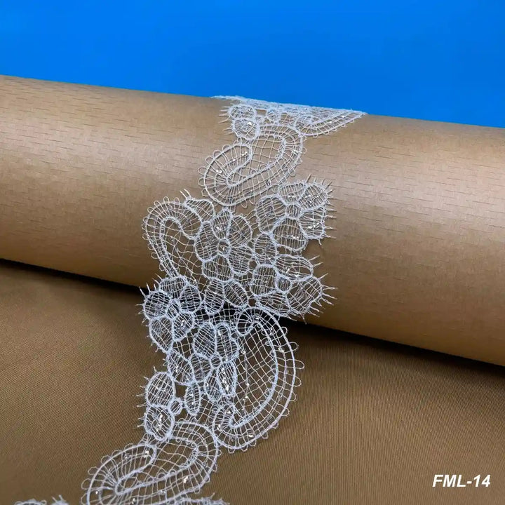 Decorative Floral Embroidered Lace | Width 10.6cm (4.2 inches) 106mm