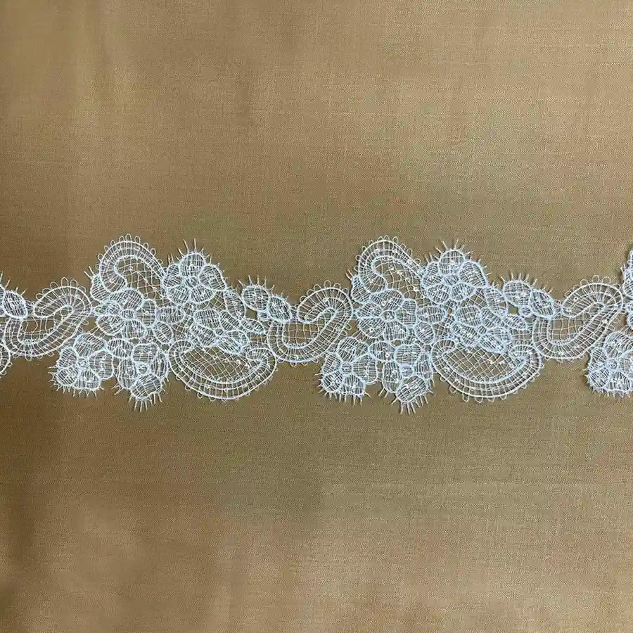 Decorative Floral Embroidered Lace | Width 10.6cm (4.2 inches) 106mm