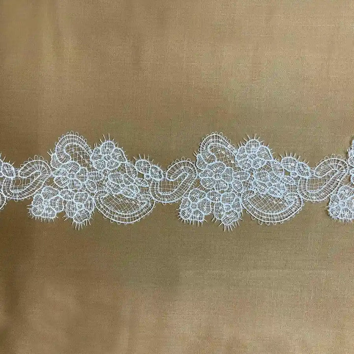 Decorative Floral Embroidered Lace | Width 10.6cm (4.2 inches) 106mm