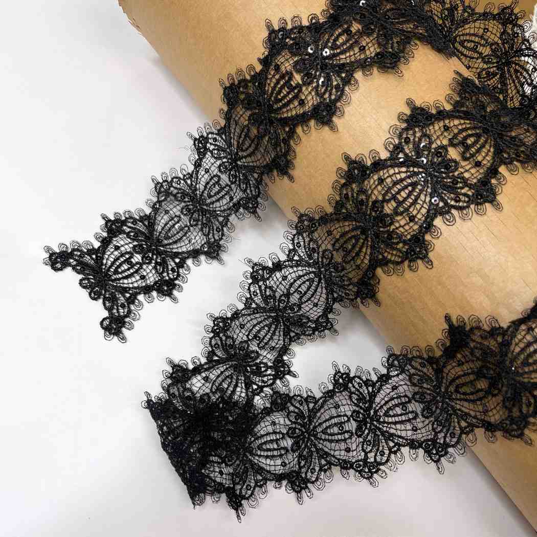 Intricate Floral Lace Border | Width 6.6cm (2.6 inches) 66mm