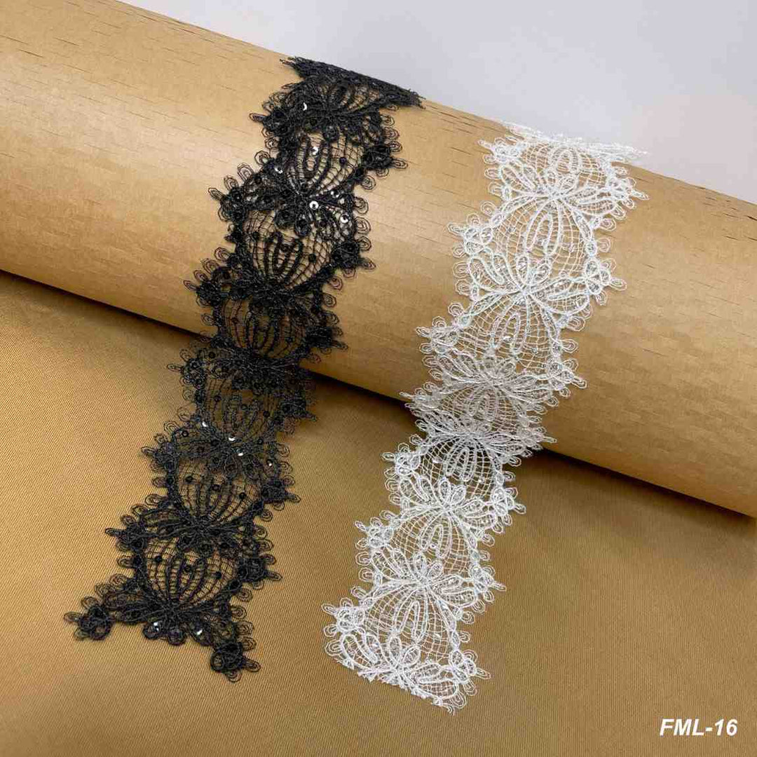 Intricate Floral Lace Border | Width 6.6cm (2.6 inches) 66mm