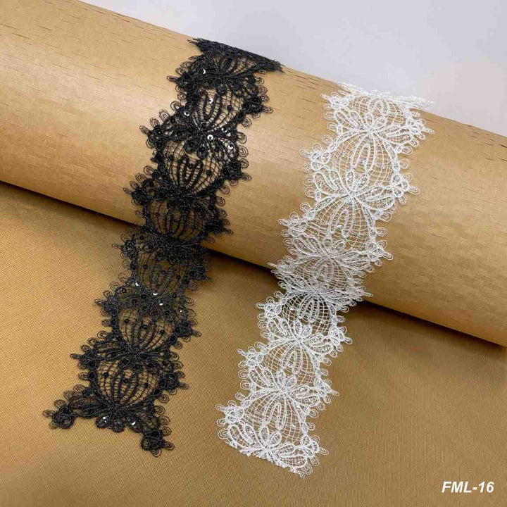 Intricate Floral Lace Border | Width 6.6cm (2.6 inches) 66mm