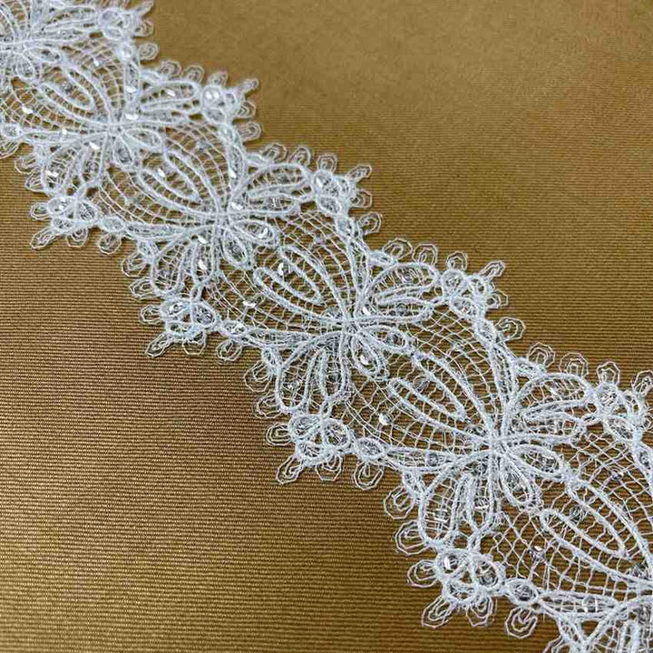 Intricate Floral Lace Border | Width 6.6cm (2.6 inches) 66mm