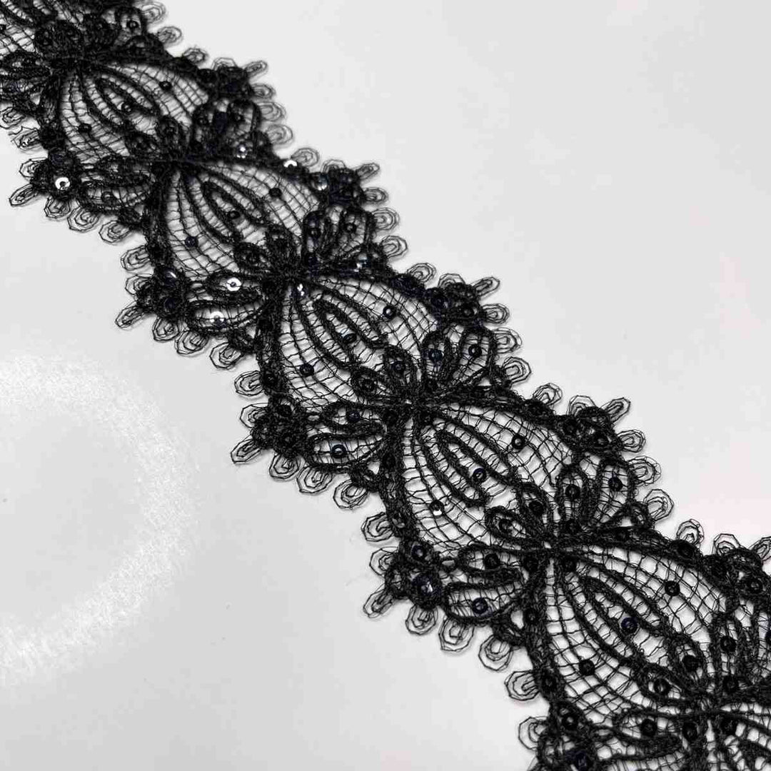 Intricate Floral Lace Border | Width 6.6cm (2.6 inches) 66mm
