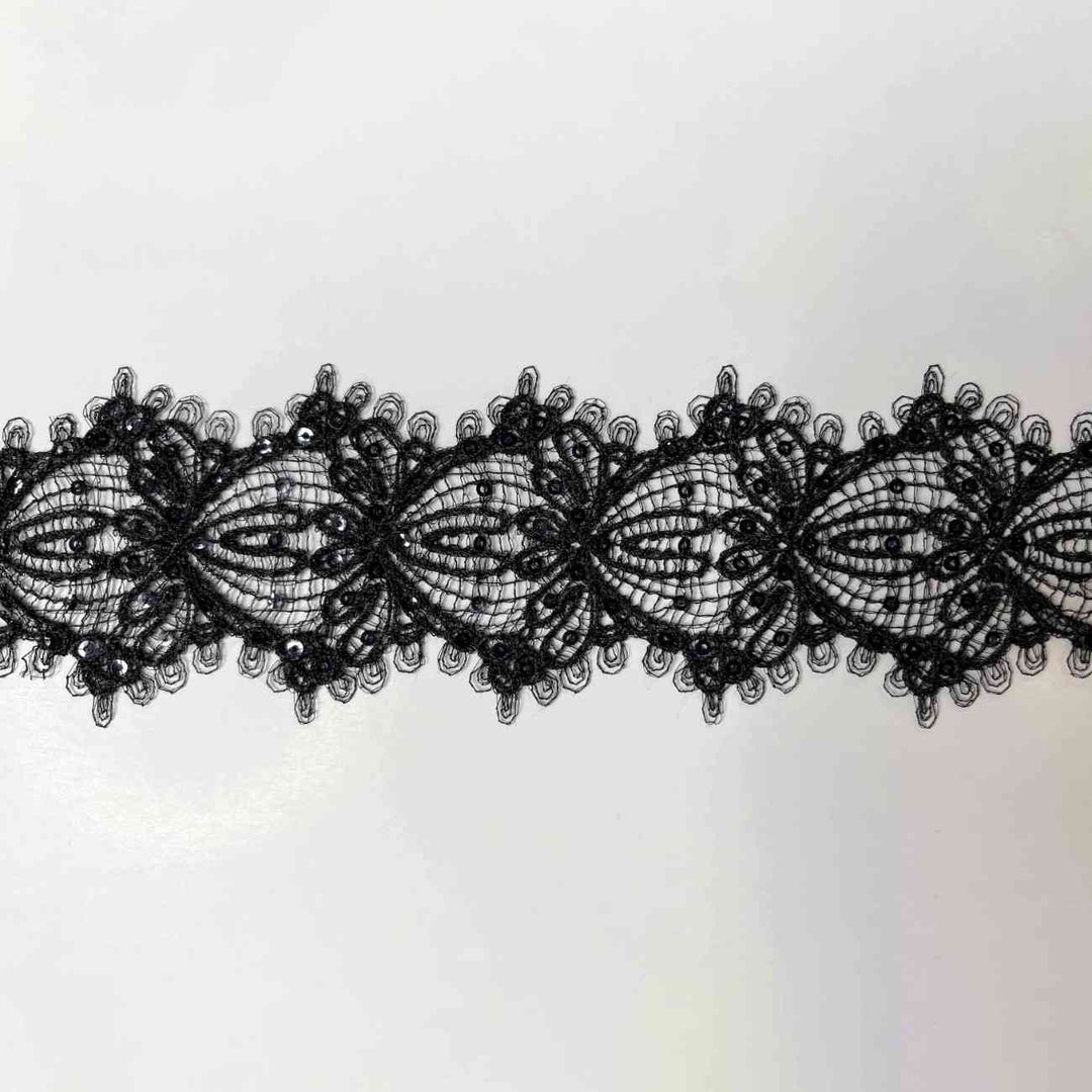 Intricate Floral Lace Border | Width 6.6cm (2.6 inches) 66mm