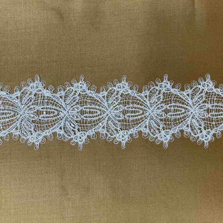 Intricate Floral Lace Border | Width 6.6cm (2.6 inches) 66mm