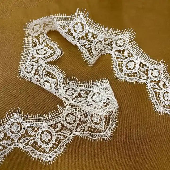 Classic Floral Scallop Lace Trim | Width 8.1cm (3.2 inches) 81mm