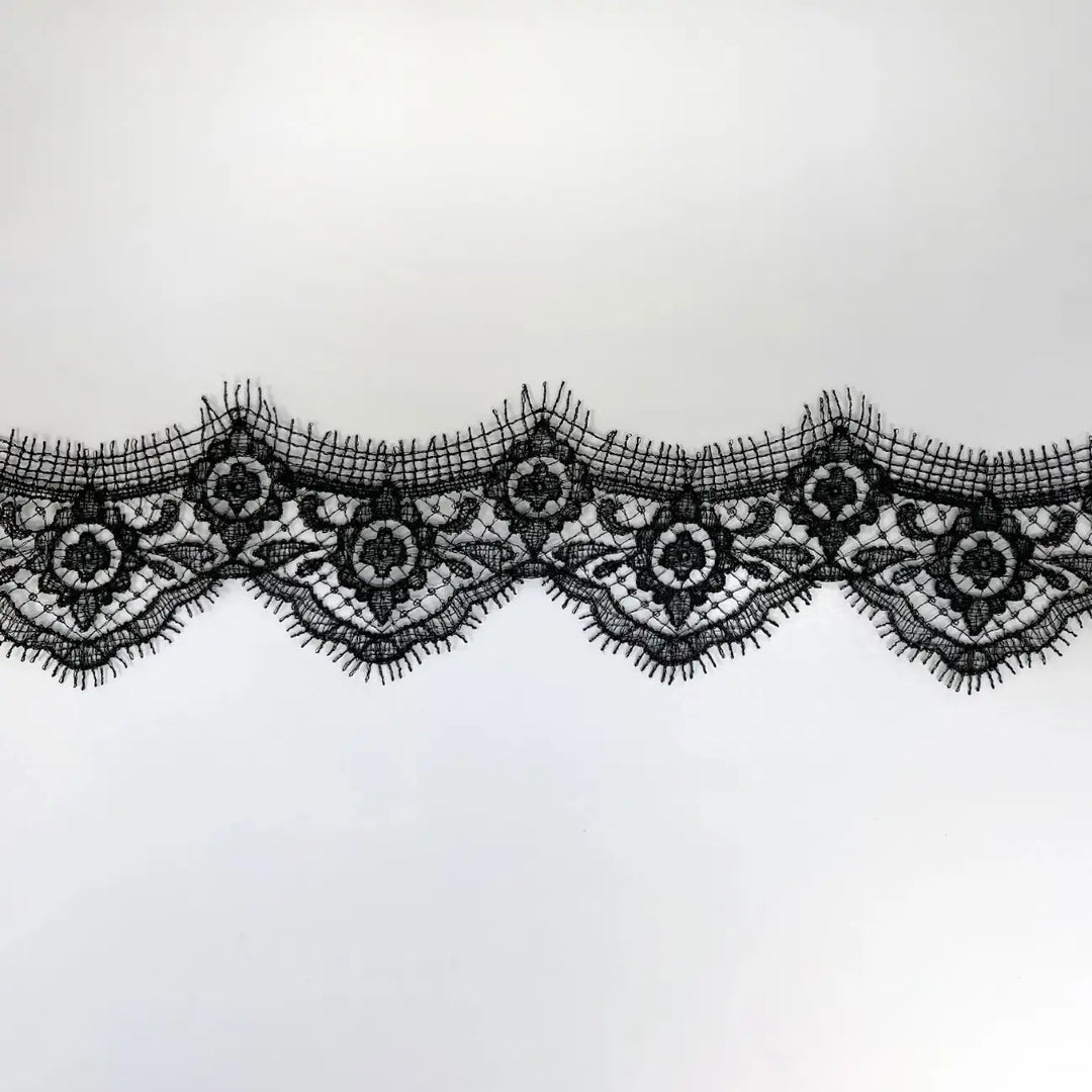 Classic Floral Scallop Lace Trim | Width 8.1cm (3.2 inches) 81mm