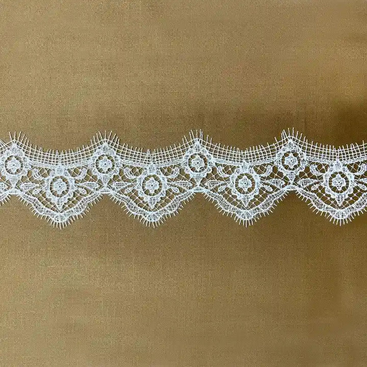 Classic Floral Scallop Lace Trim | Width 8.1cm (3.2 inches) 81mm