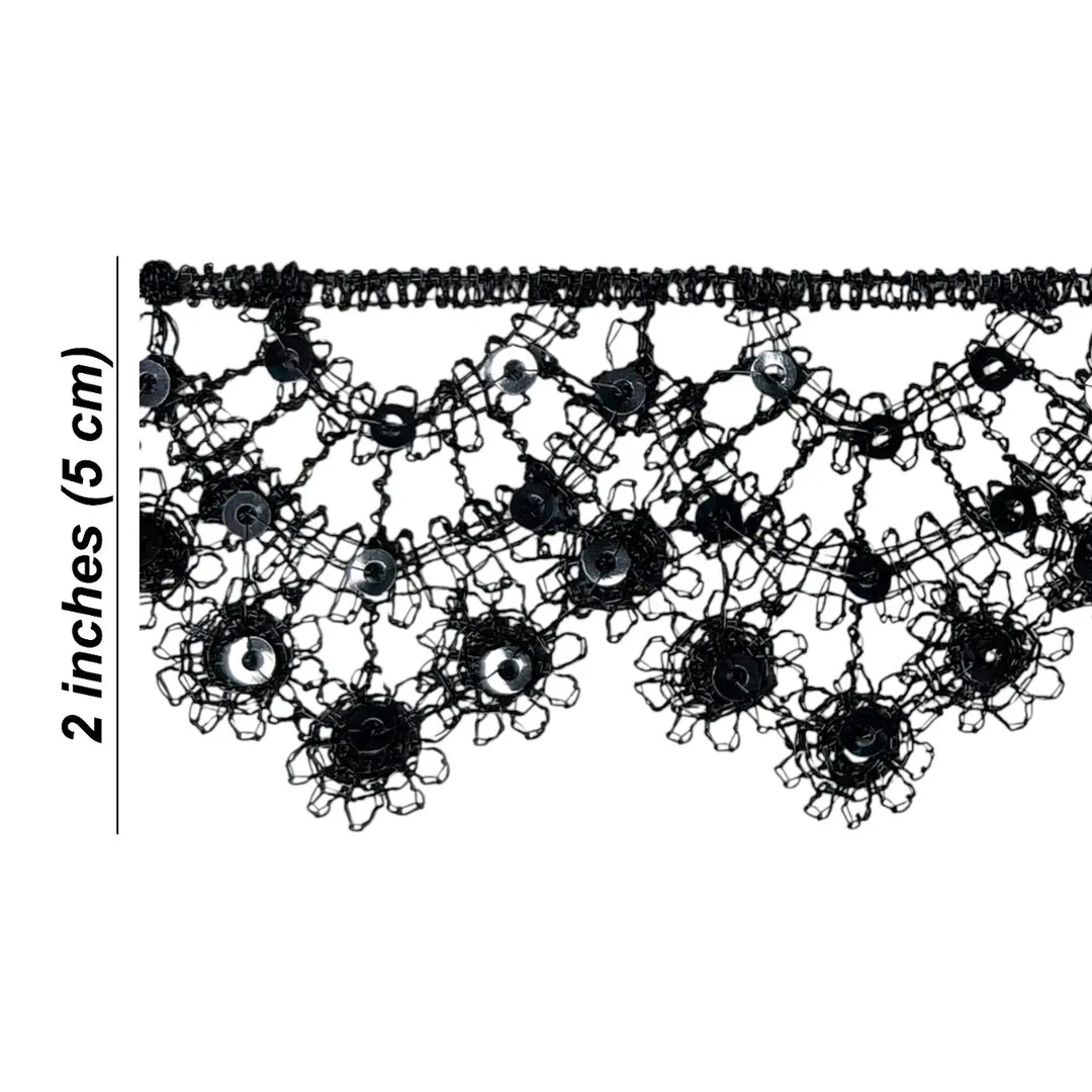 Graceful Floral Pattern Lace | Width 5cm (2 inches) 50mm