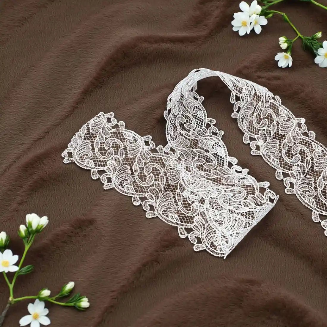 Classic Scroll Motif Lace Border | Width 8.6cm (3.4 inches) 86mm – Ani ...