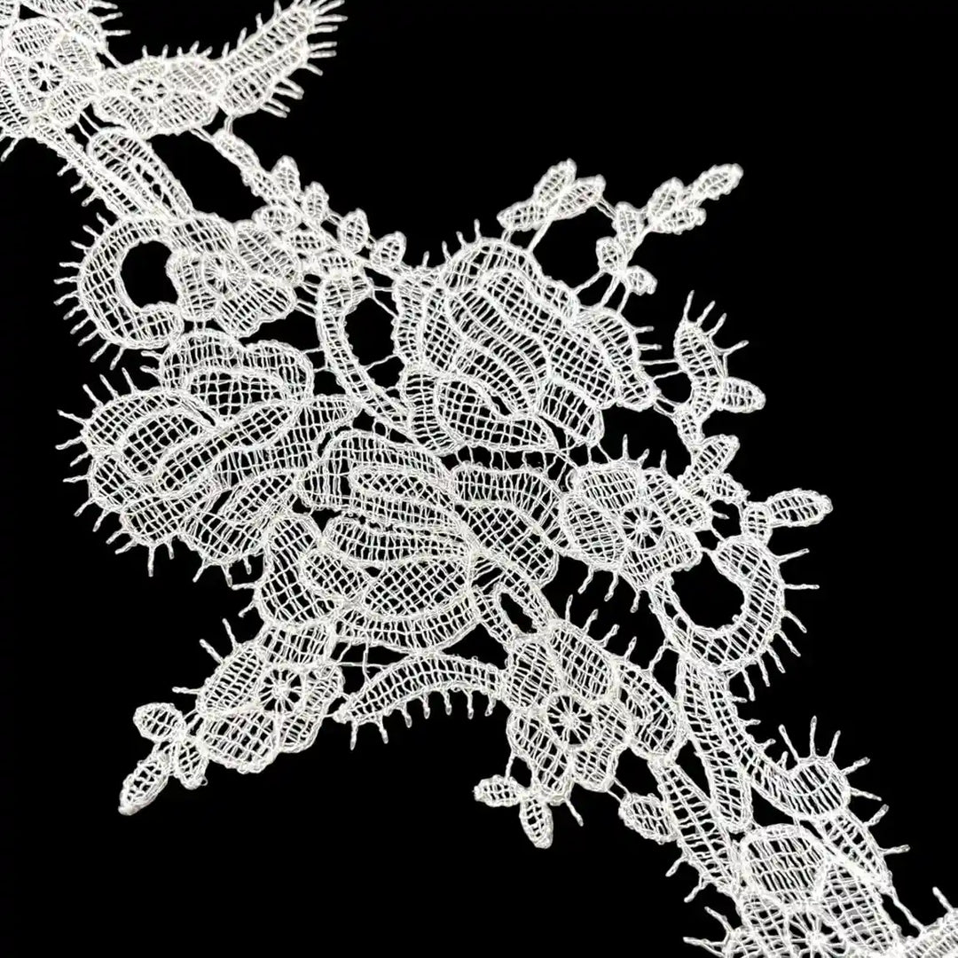 Elegant Embroidered Floral Lace Motif Pattern | Width 16cm (6.3 inches) 160mm