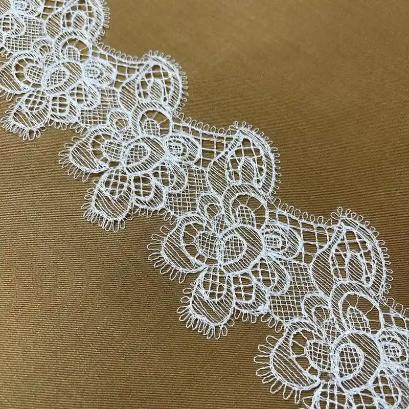 Classic Flower Design Lace Border | Width 8.3cm (3.3 inches) 83mm