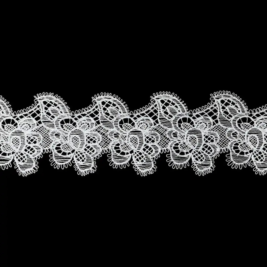 Classic Flower Design Lace Border | Width 8.3cm (3.3 inches) 83mm