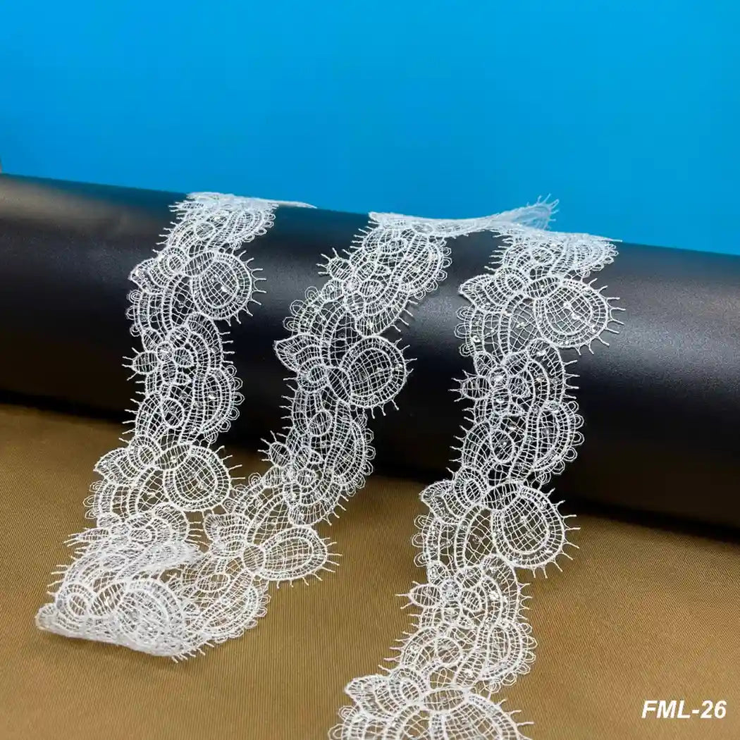 Elegant White Floral Pattern Lace | Width 5.8cm (2.3 inches) 58mm