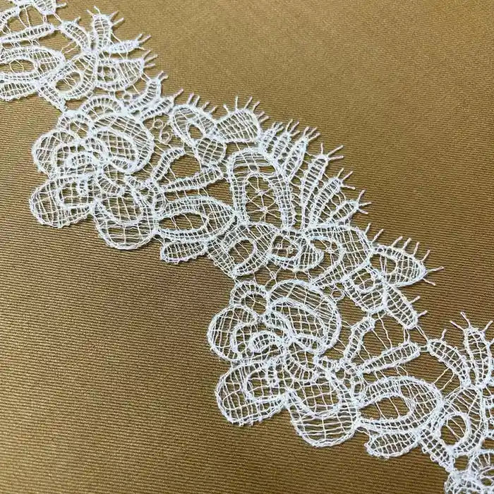 Classic Bloom Loop Work Decorative Edge Lace | Width 8.1cm (3.2 inches) 81mm