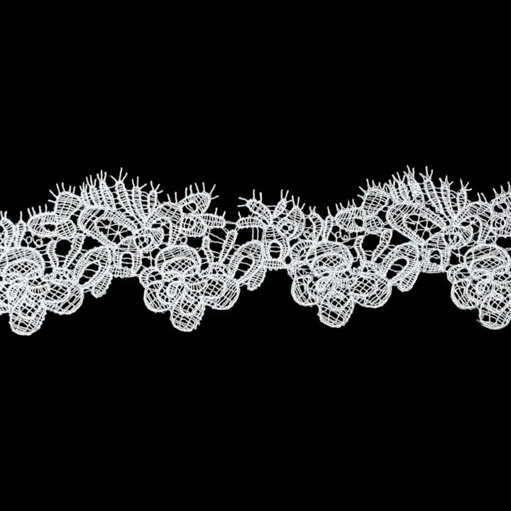 Classic Bloom Loop Work Decorative Edge Lace | Width 8.1cm (3.2 inches) 81mm