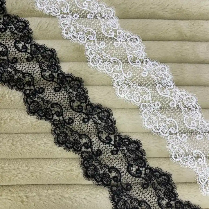 Seraphine Ornate Scroll Embroidery Lace | Width 8.3cm (3.3 inches) 83mm