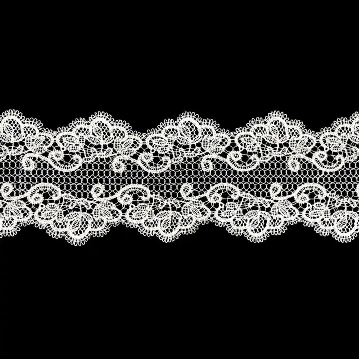 Seraphine Ornate Scroll Embroidery Lace | Width 8.3cm (3.3 inches) 83mm
