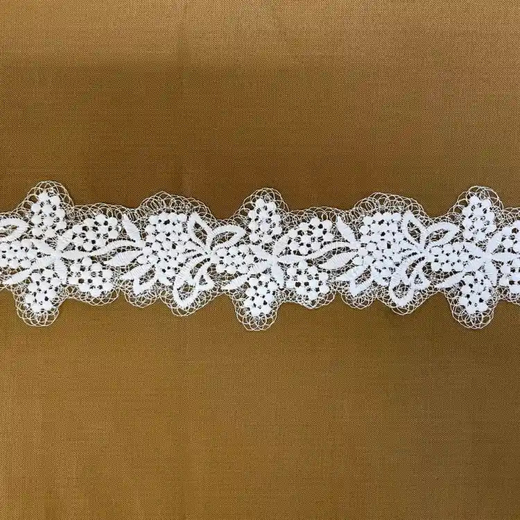 Designer Floral Lace with Net Base | Width 7.8cm (3.1 inches) 78mm