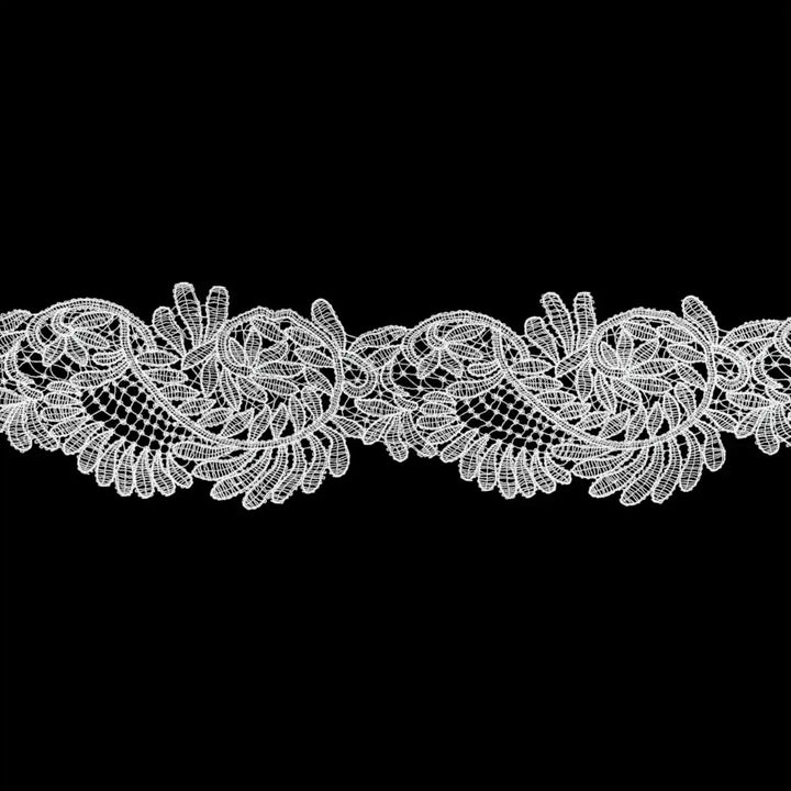 Decorative Leaf Pattern Lace Trim | Width 13.9cm (5.5 inches) 139mm