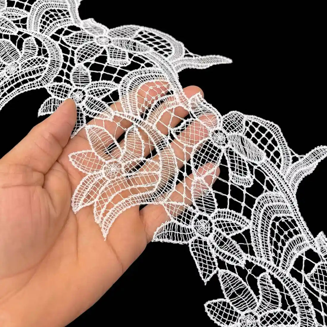 Graceful Leaf & Floral Lace | Width 17.7cm (7 inches) 177mm