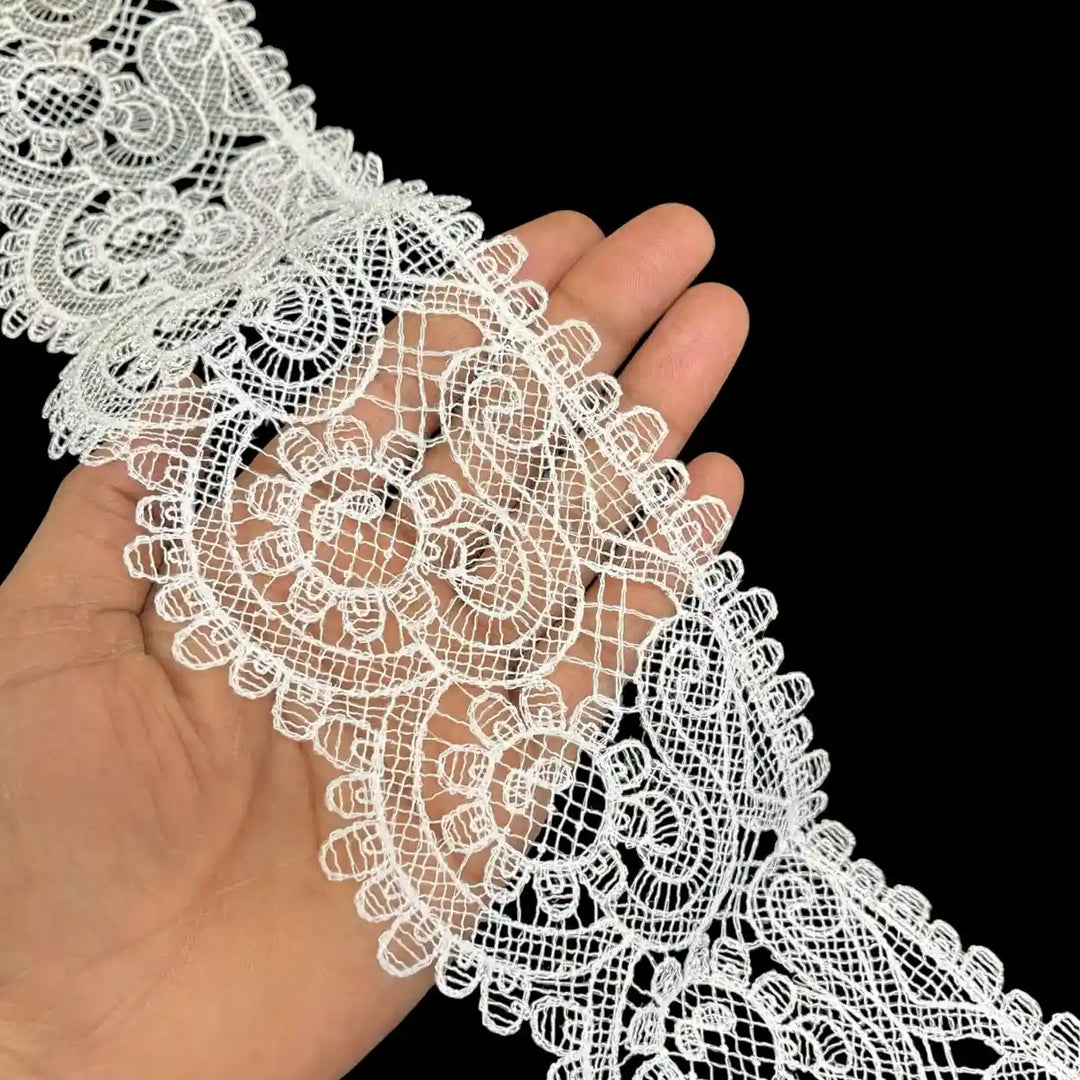 Traditional Floral Lace Border Pattern Design | Width 8.8cm (3.5 inches) 88mm