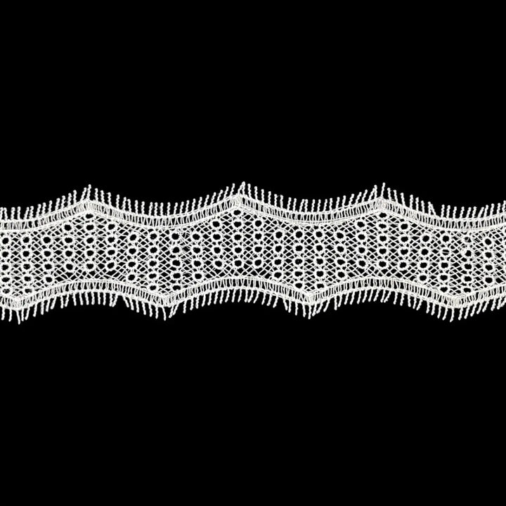 Net Lace Trim with Intricate Pattern | Width 5.5cm (2.1 inches) 55mm