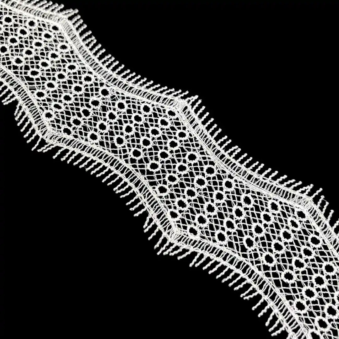 Net Lace Trim with Intricate Pattern | Width 5.5cm (2.1 inches) 55mm