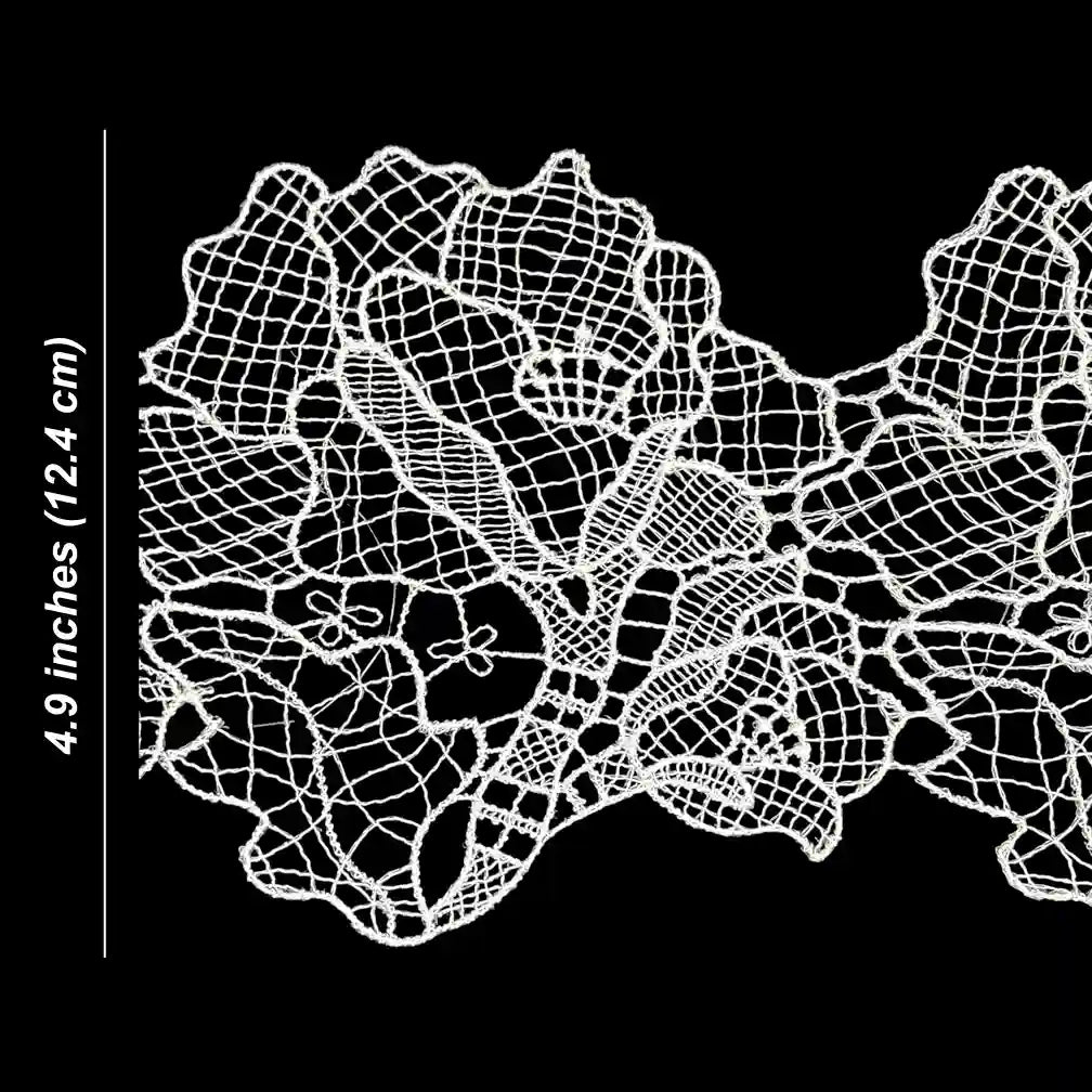 White Willow Inspired Lace | 12.4cm (4.9 inches) 124mm