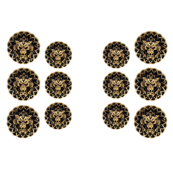 Lion Head Buttons for Clothing and Accessories