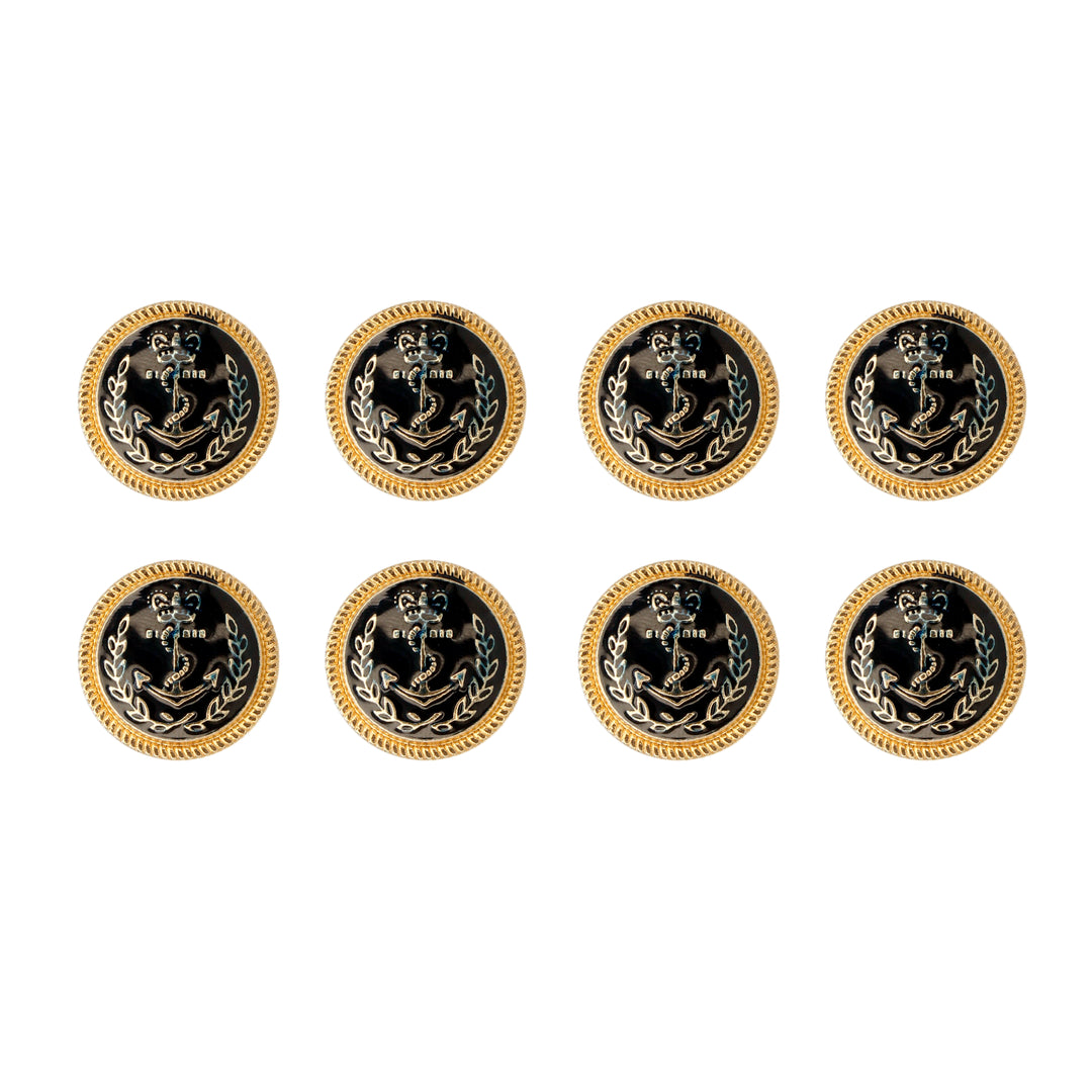 Seafaring Symbol Anchor Design Metal Buttons