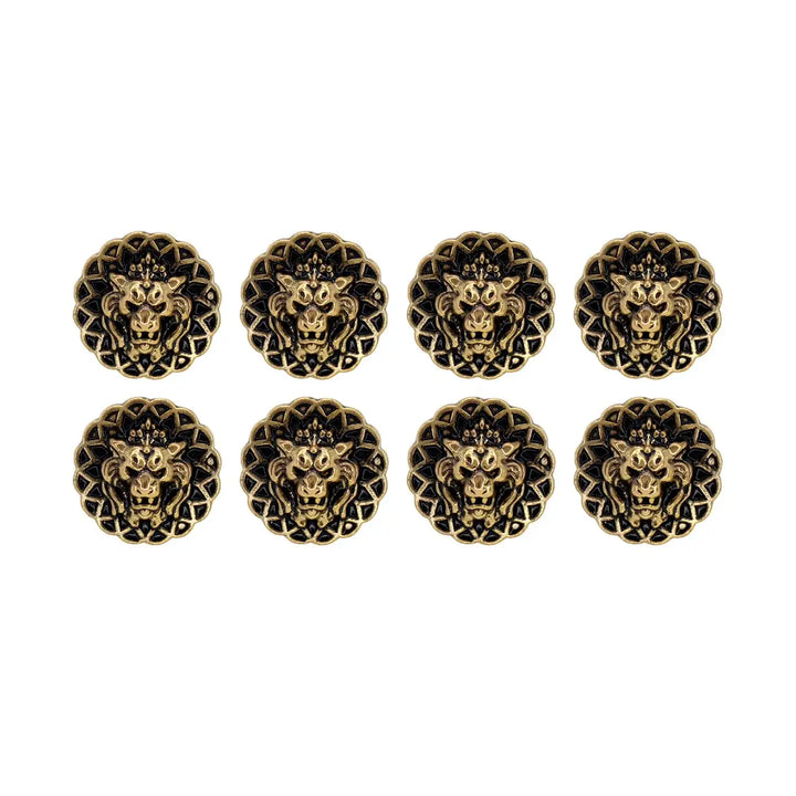 Lion Head Buttons for Clothing and Accessories | 18mm(28L) & 22mm(34L)