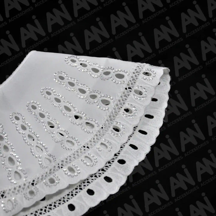 Floral Broderie Anglaise Collar featuring intricate floral eyelet lace, classic vintage neckline